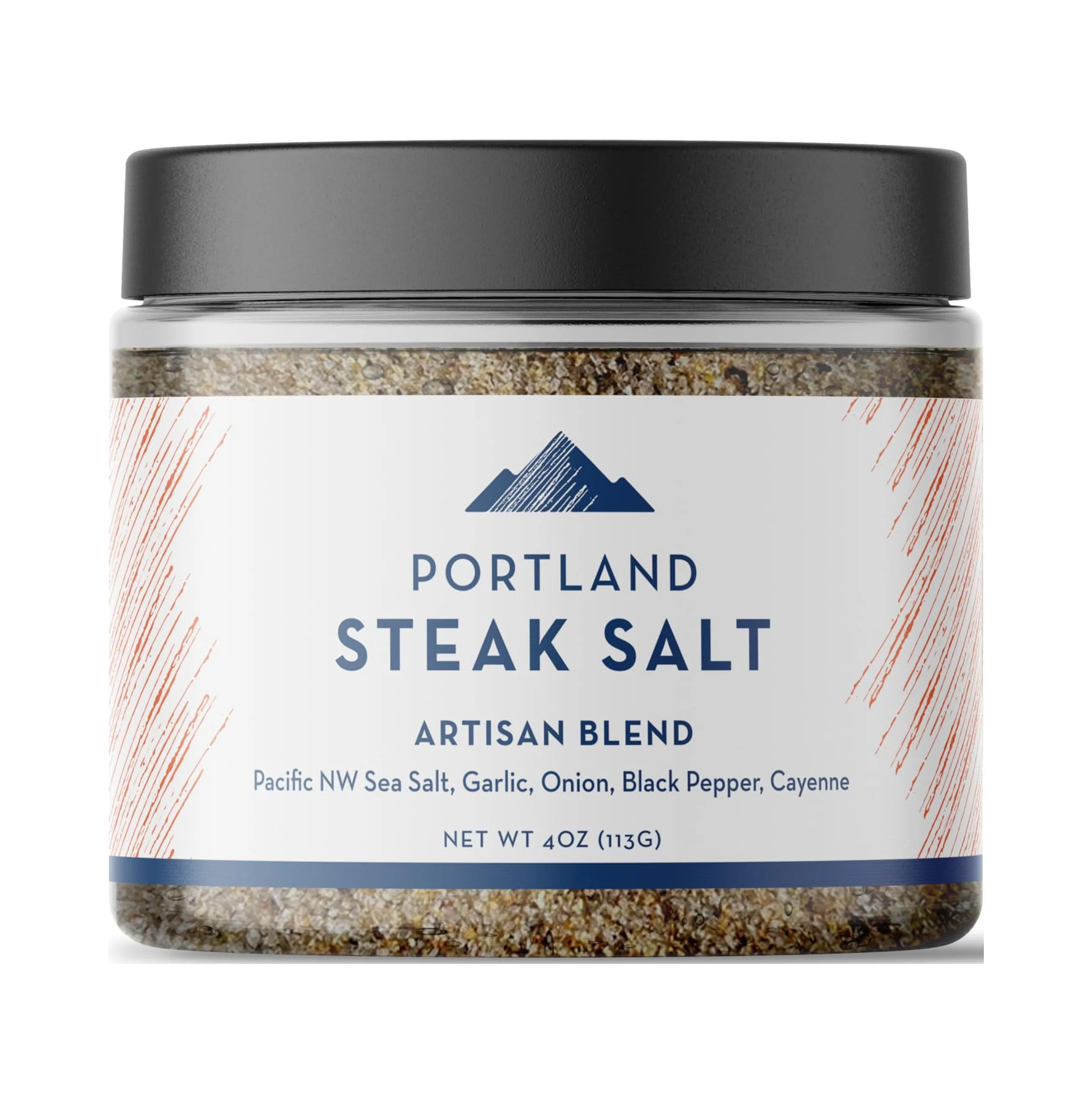 Portland Salt Co. Steak Salt & Spice Blend - SPG Seasoning - Savory Mix of Sea Salt, Pepper & Garlic - Signature All-Purpose Gourmet Rub - Non-GMO, 4 Oz (Pack of 1)