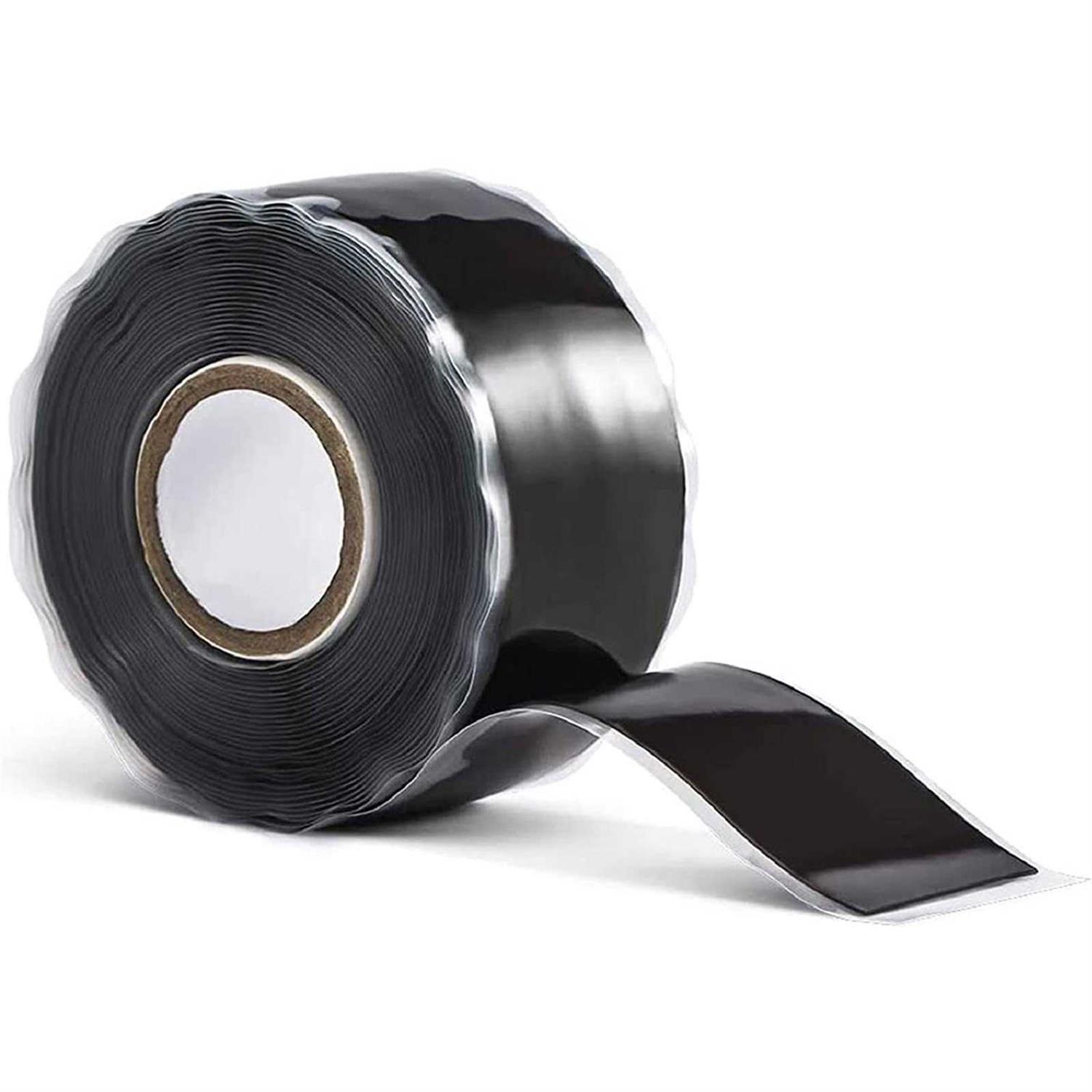 Tape Black Self-Fusing Silicone Tape, Heavy Duty and Leak Proof Rubber Hose Tape - Shop Hardware Tools Online Store