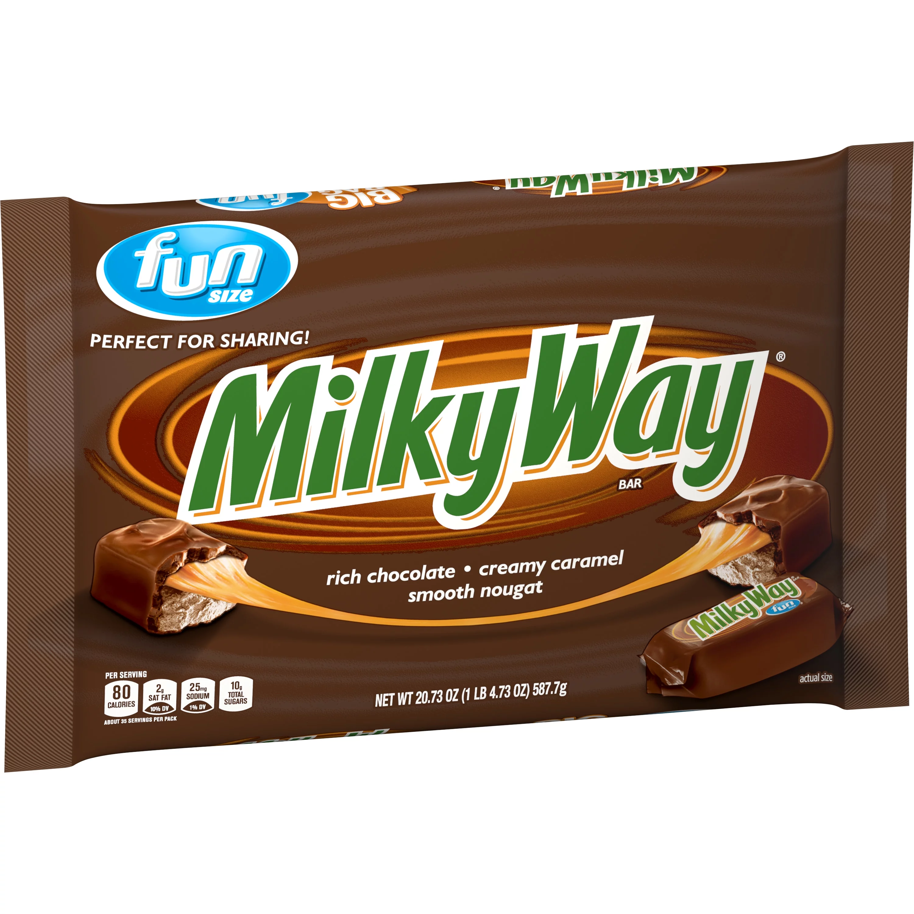 Milky Way Fun Size Milk Chocolate Candy Bars - 20.73 oz Bag