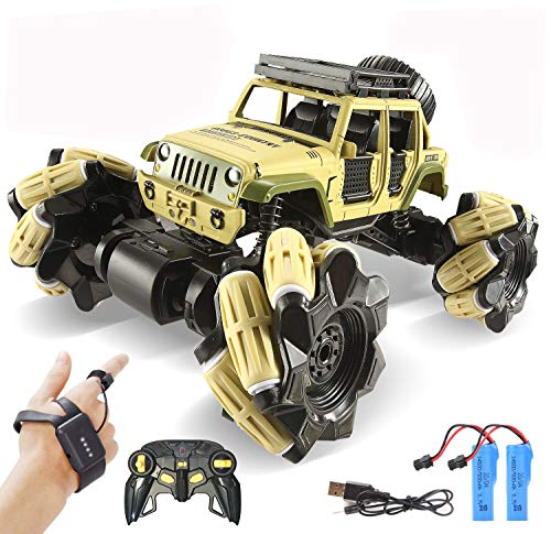 Remote Control Car, 1:16 Drift RC Cars 360° Rotating 4WD 2.4Ghz Gesture Sensor Watch Monster Truck for Kids Stunt Climbing Car Rechargeable Batteries