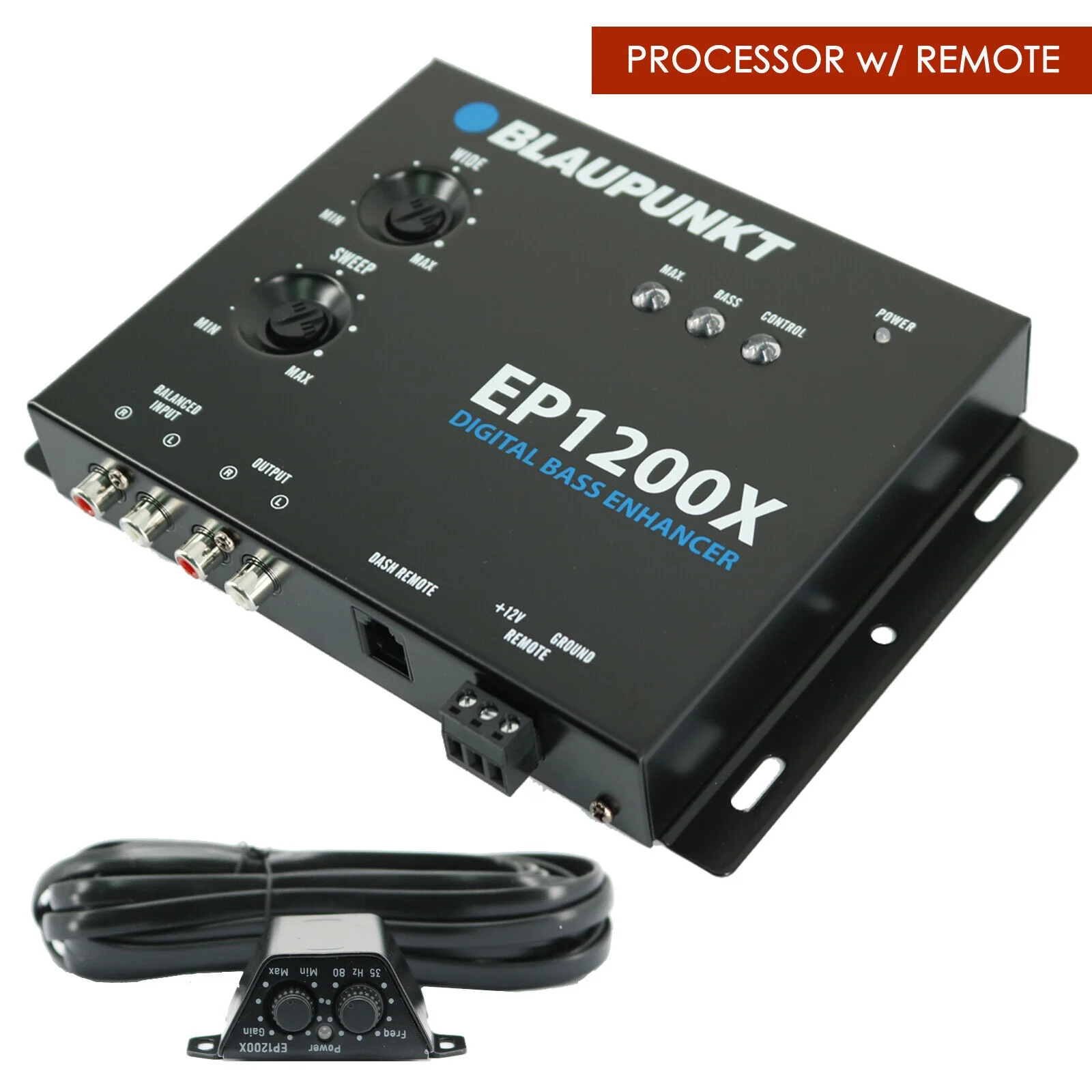 BLAUPUNKT EP1200X CAR AUDIO DIGITAL BASS RECONSTRUCTION PROCESSOR w/ REMOTE Bundle