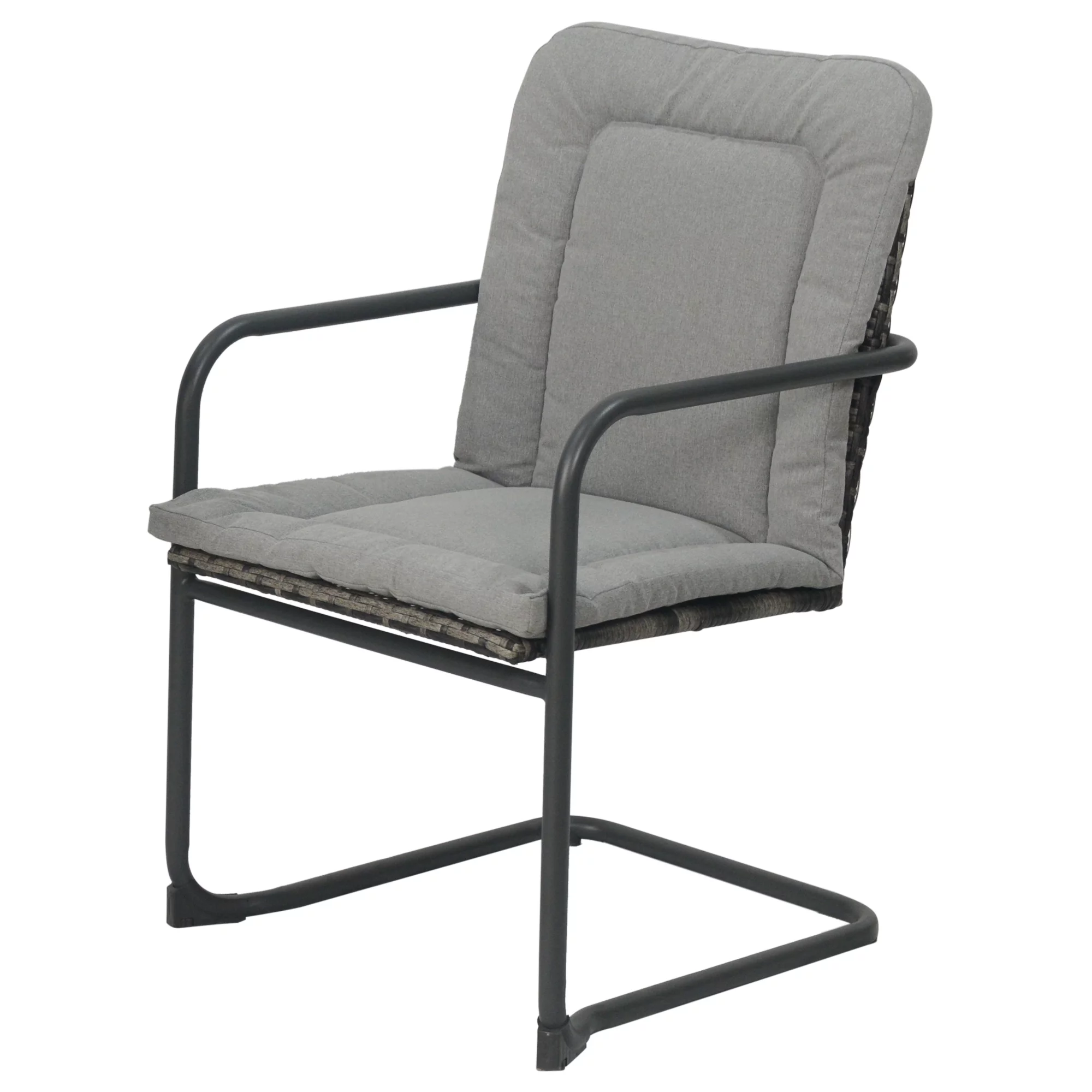 Oasis Casual Emelia 7Pcs Dining Set Six Wicker Spring Chairs,One Tempered Glass Rectangular Table