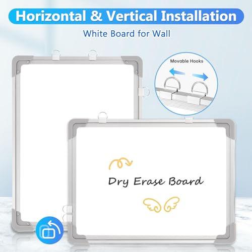 Double-Sided White Board Dry Erase Board for Wall, 12