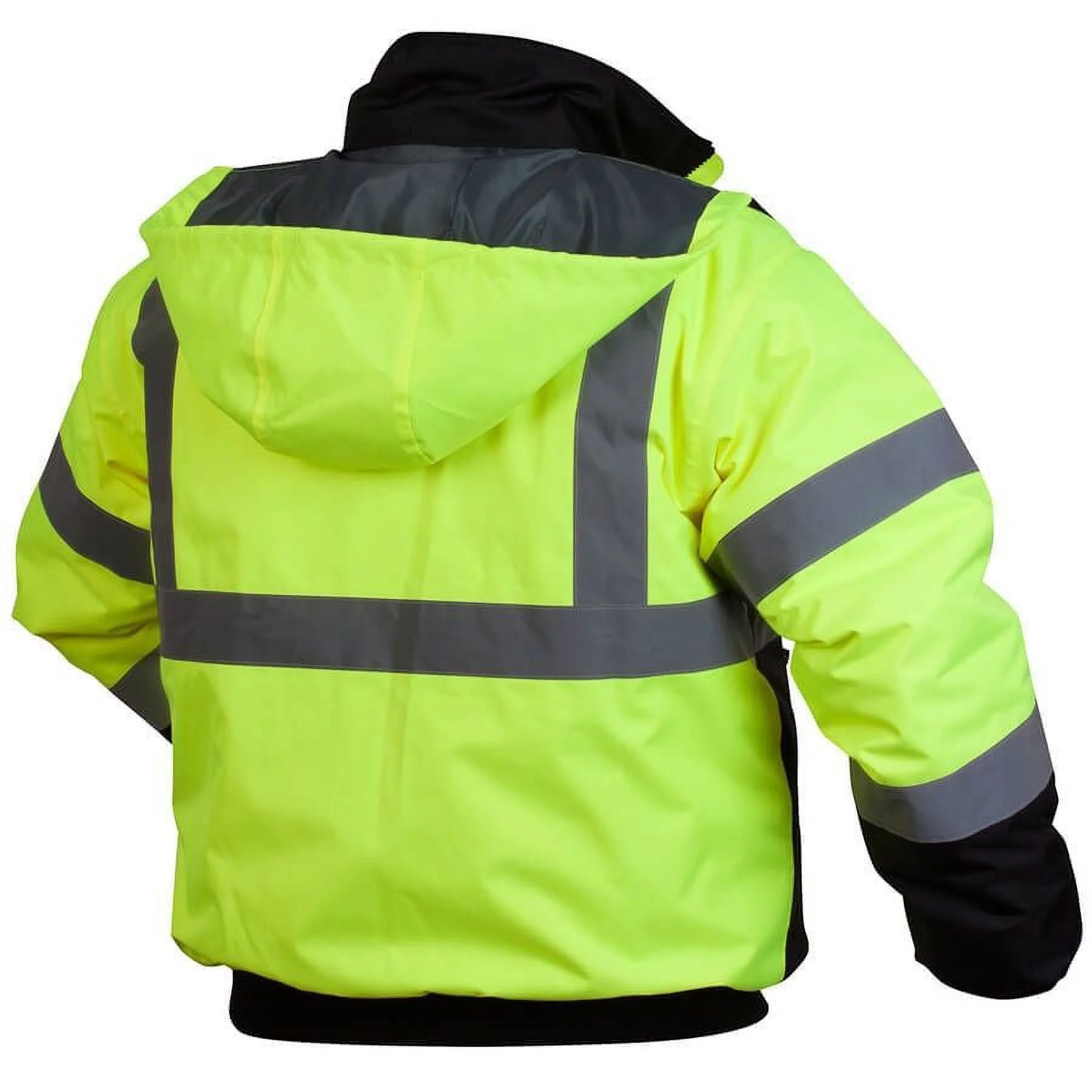 Hi-Vis Lime Bomber Jacket with Quilted Lining- Size 4X Large