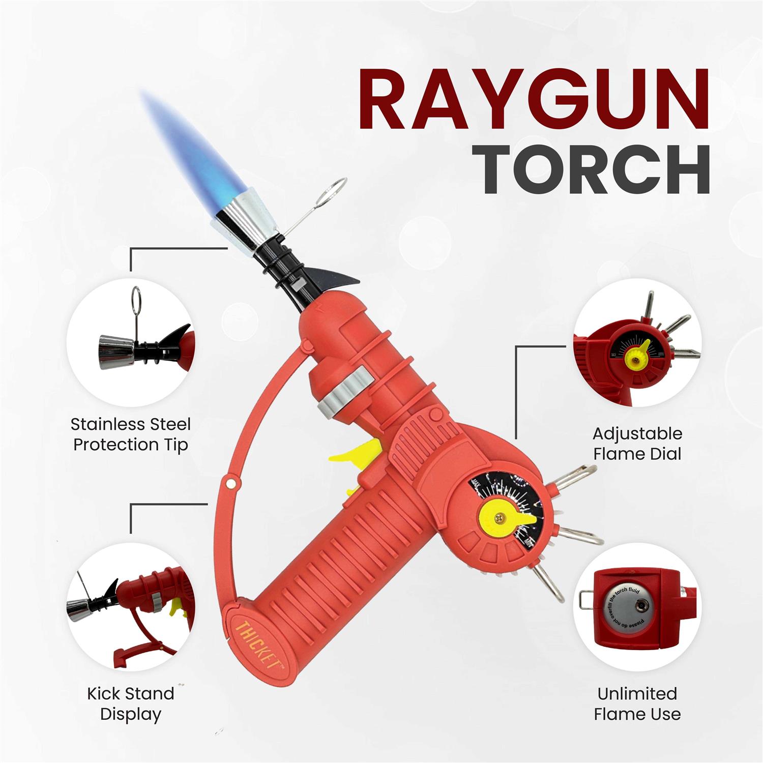 THiCket Raygun Torch Lighter, with Adjustable Flame and Safety Lock - Shop Hardware Tools Online Store