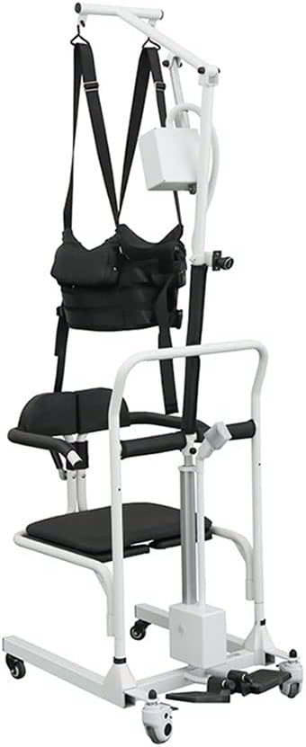 Electric Wheelchair Stair Lift, Electric Patient Lift, Bathroom Wheelchair with One Touch Lift Button Removable Seat Cushion