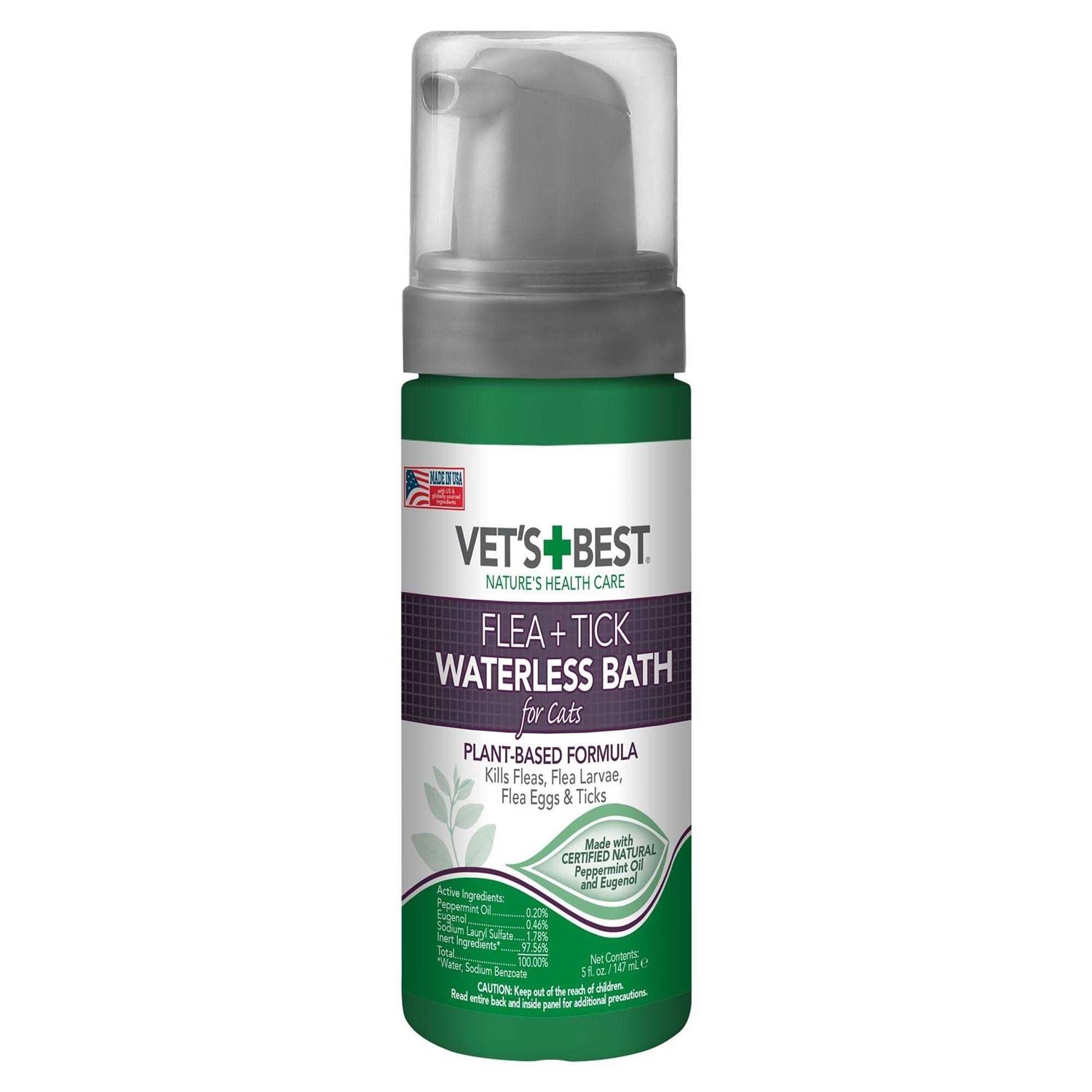 Vet's Best Flea & Tick Waterless Bath for Cats - Pet Supplies online store