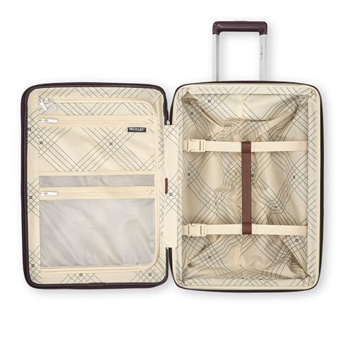 Virtuosa Hardside 21 Inch Carry On Luggage - Airline Approved with 360° Spinner Wheels, RightHeight™ Adjustable Handle - Zippered WetPak™ - TSA Lock - Expandable Light Polycarbonate Shell - Navy