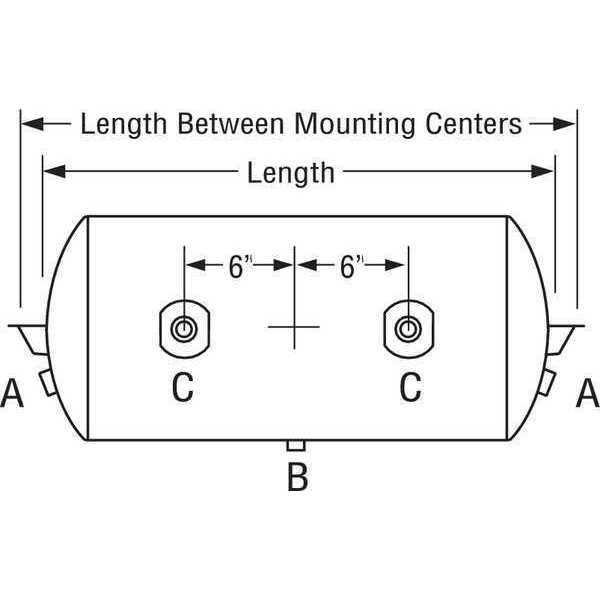 Velvac Air Tank 12.34 gal Tank Capacity 125 psi Max Op Pressure 035107 - Shop Hardware Tools Online Store