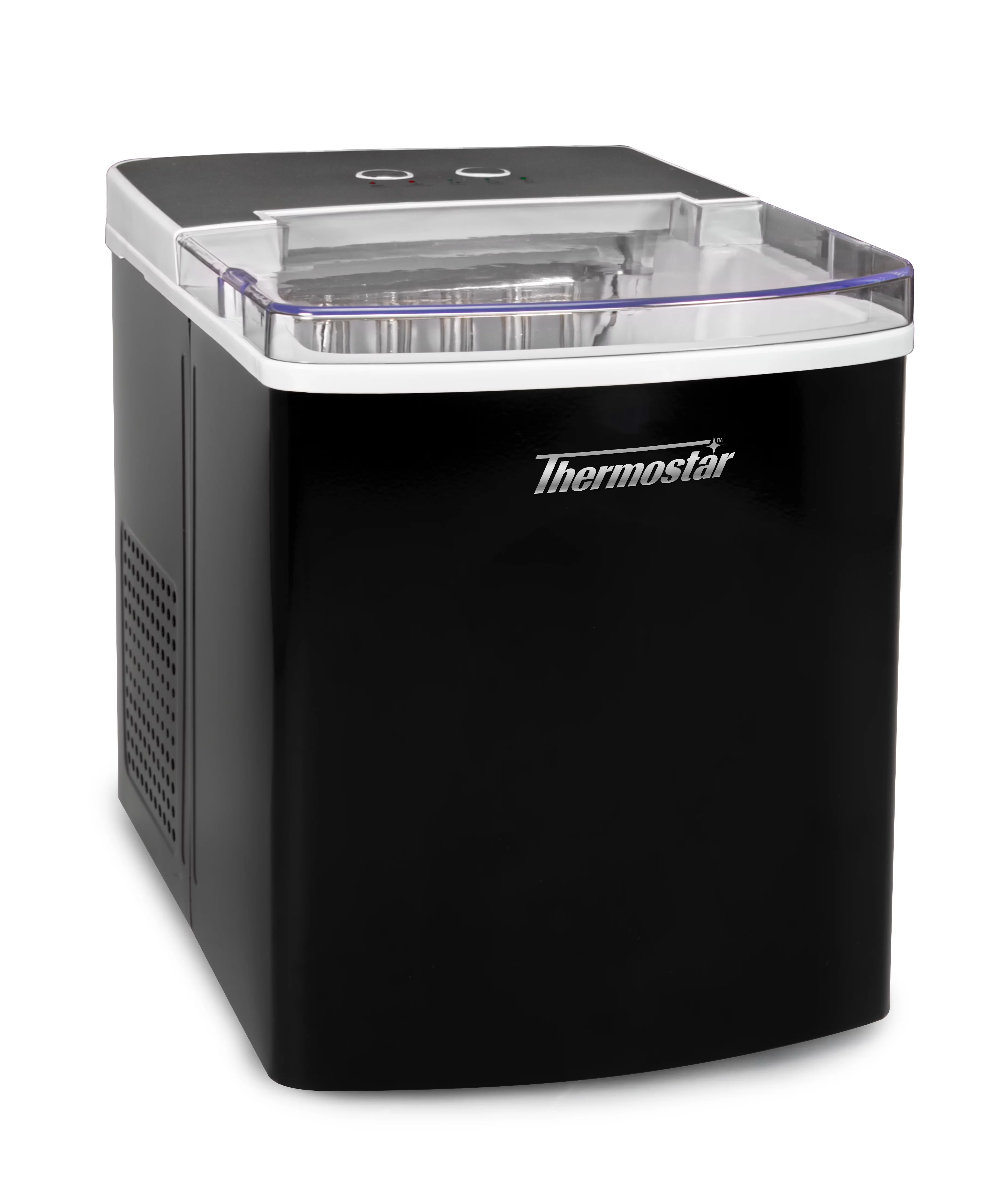 Thermostar TSICEBSC33BKSS 33-Pound Automatic Portable Countertop Ice Maker Machine, Black & Stainless Steel