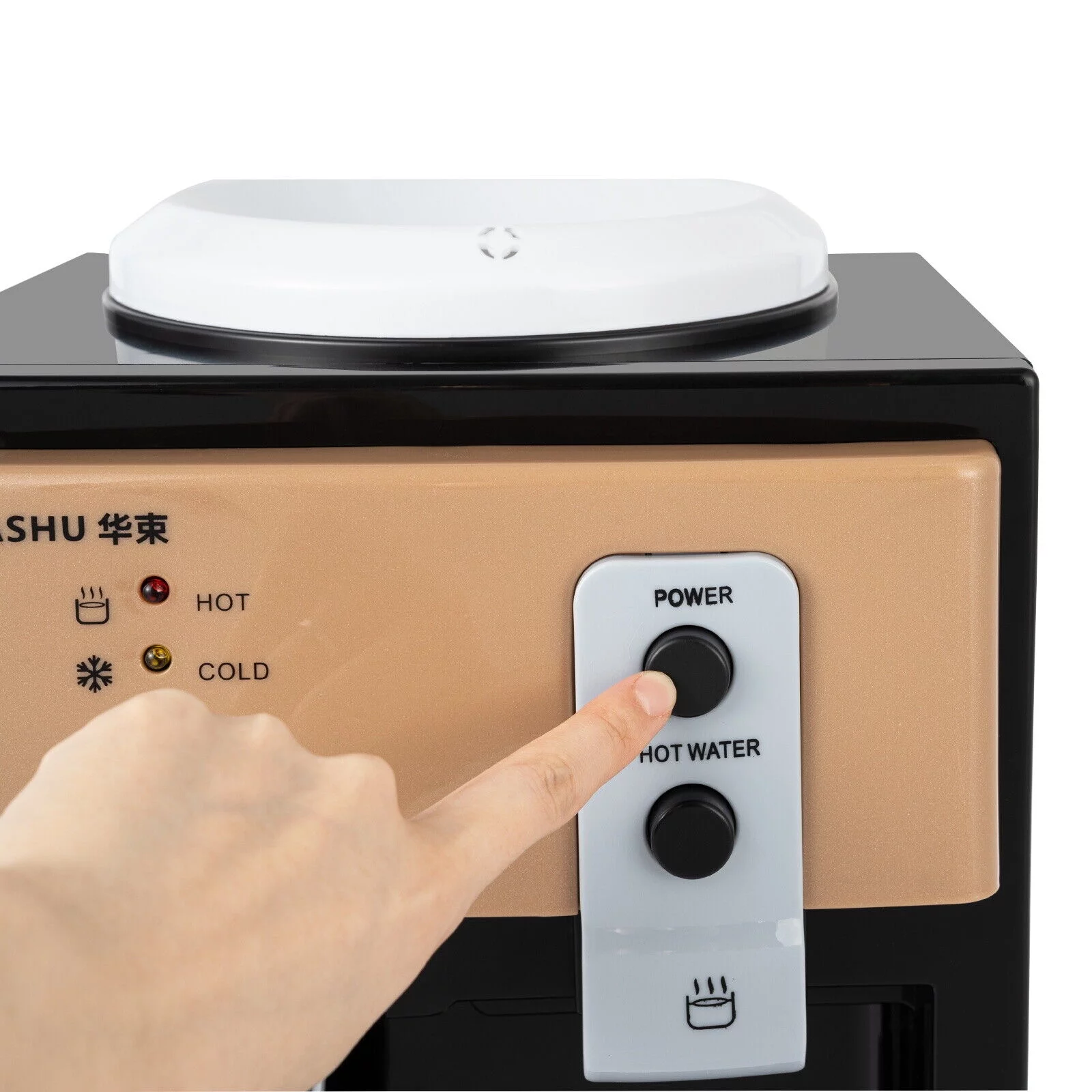 Anqidi 550W Balck Electric Hot & Cold Water Cooler Dispenser Home Office Use Desktop