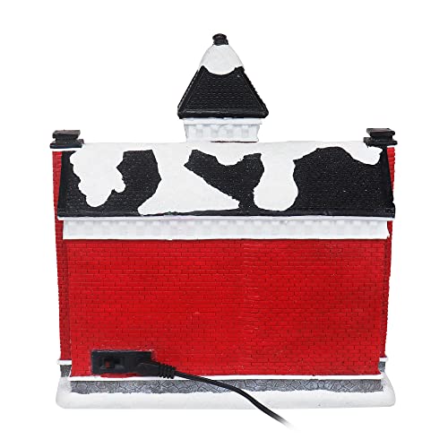 Christmas Village Sledding Down Hill - Lighted Musical Snow Village with 8 Animated Kids Going Down The Mountain