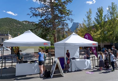 MASTERCANOPY Durable Pop-up Canopy Tent with 1 Sidewall (10'x10',White)