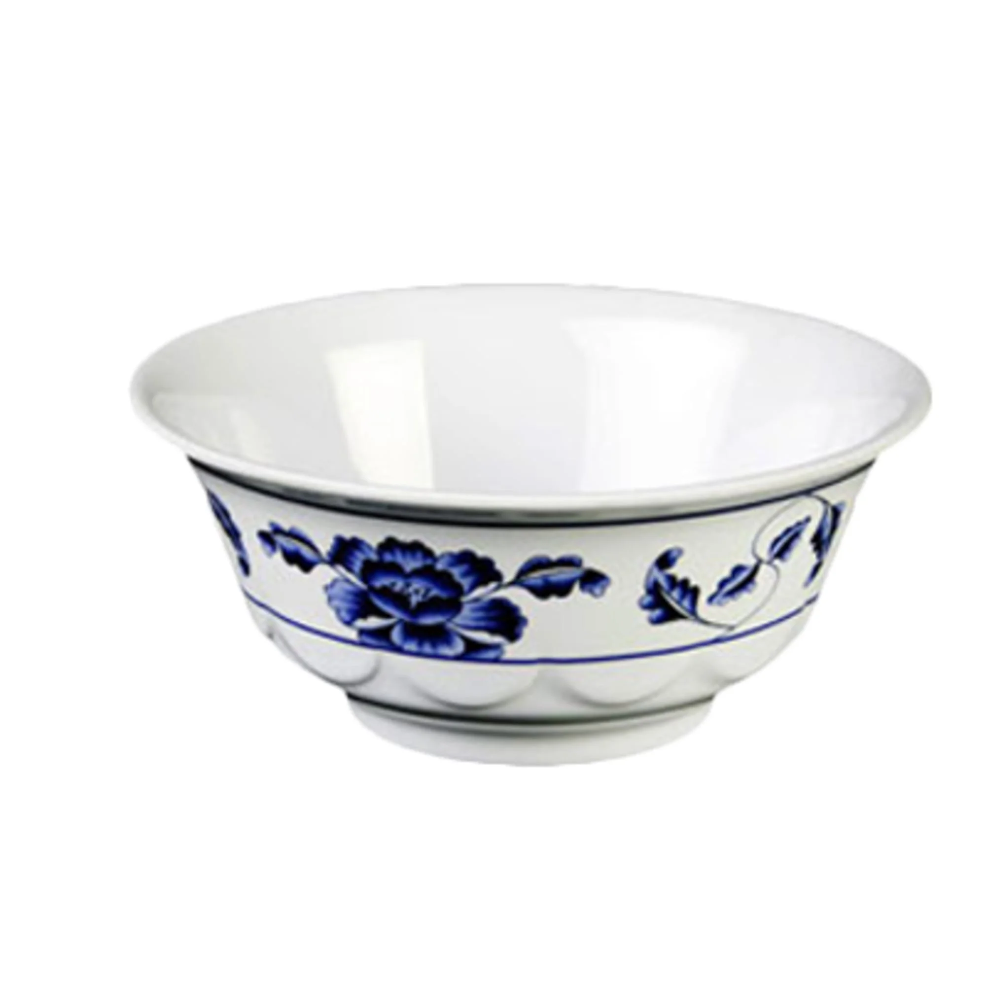 Thunder Group 5265TB 25 oz Melamine Bowl, White\\/Blue-1 Dozen