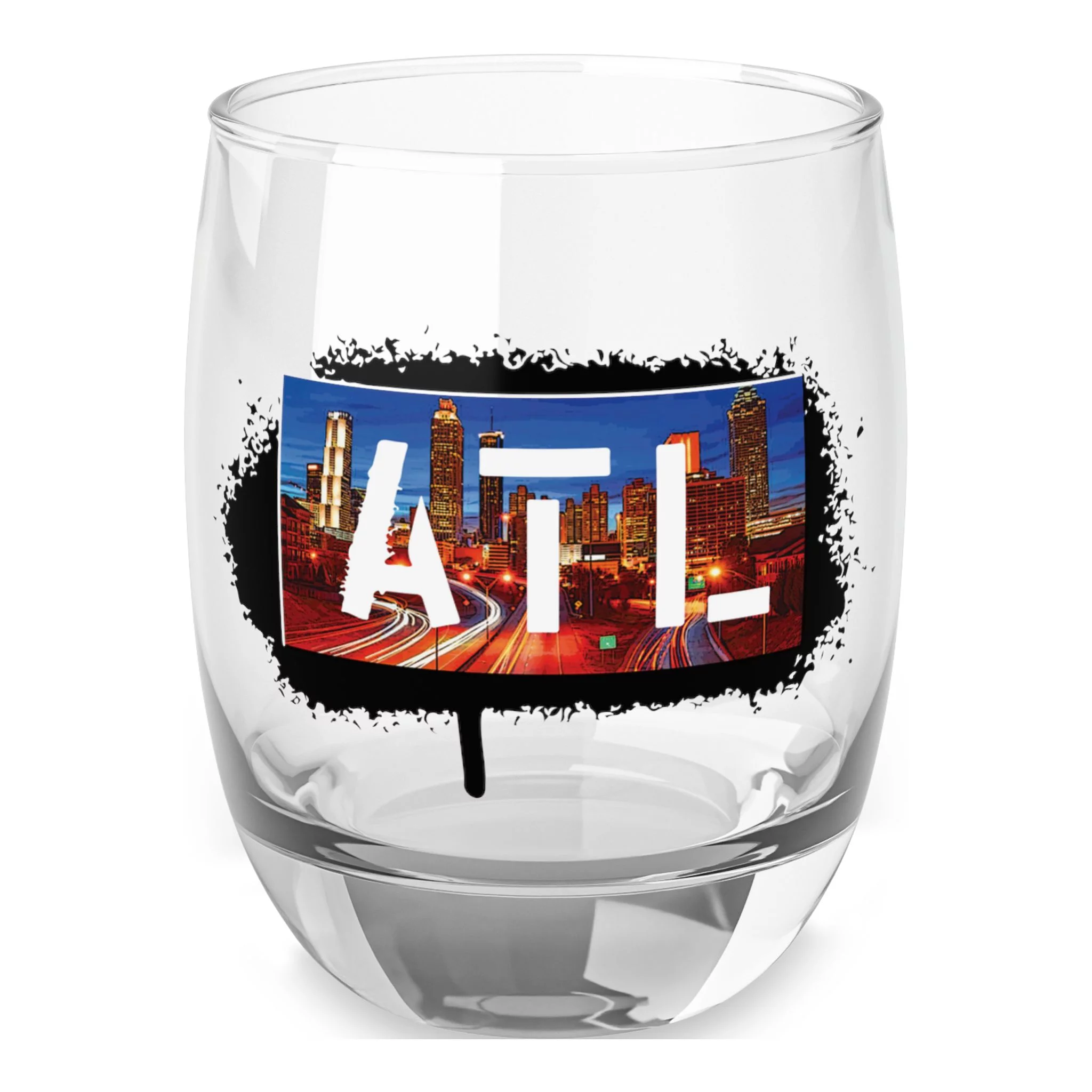Atlanta, ATL Whiskey Glass, bar glass, glass, home gifts, kitchen