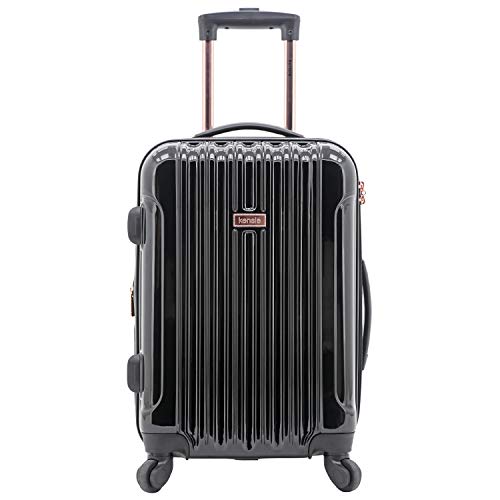 kensie Women's Alma Hardside Spinner Luggage, Expandable, Japanese Carmine Red, Carry-On 20-Inch