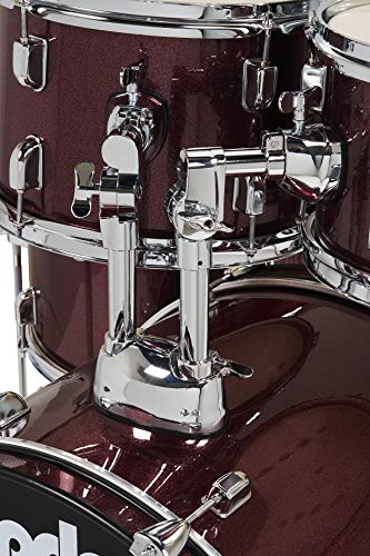 Pacific Drums Center Stage Complete Drumkit, 5 Drum Set, Iridescent Black Sparkle, 7x10, 8x12, 14x16 Floor, 16x22 Kick, 5x14 Snare (PDCE2215KTIB)