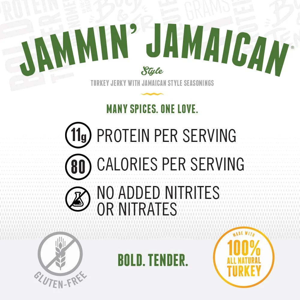 Perky Jerky Turkey Jammin' Jamaican, 14 oz