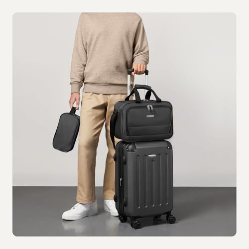 Amazon Basics 3-Piece Luggage Set, Including Carry-On Luggage (22