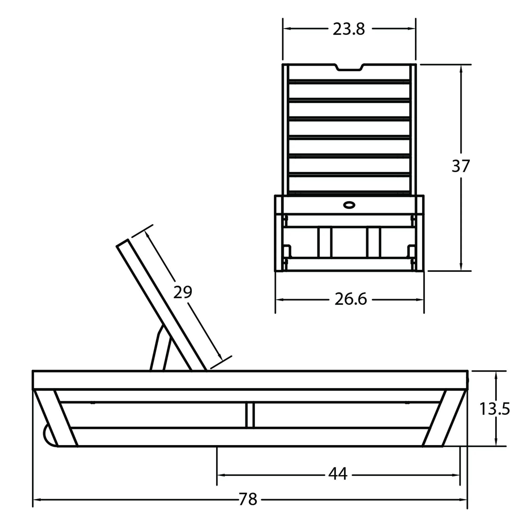 The Sequoia Professional Commercial Grade Pinehurst Chaise Lounge