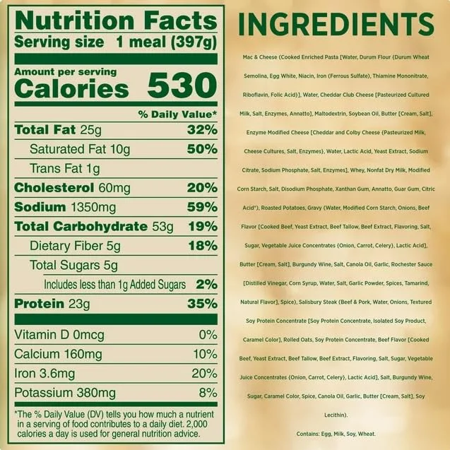 Marie Callender's Salisbury Steak Frozen Dinner with ice cold pack, 14 oz - Pack of 6