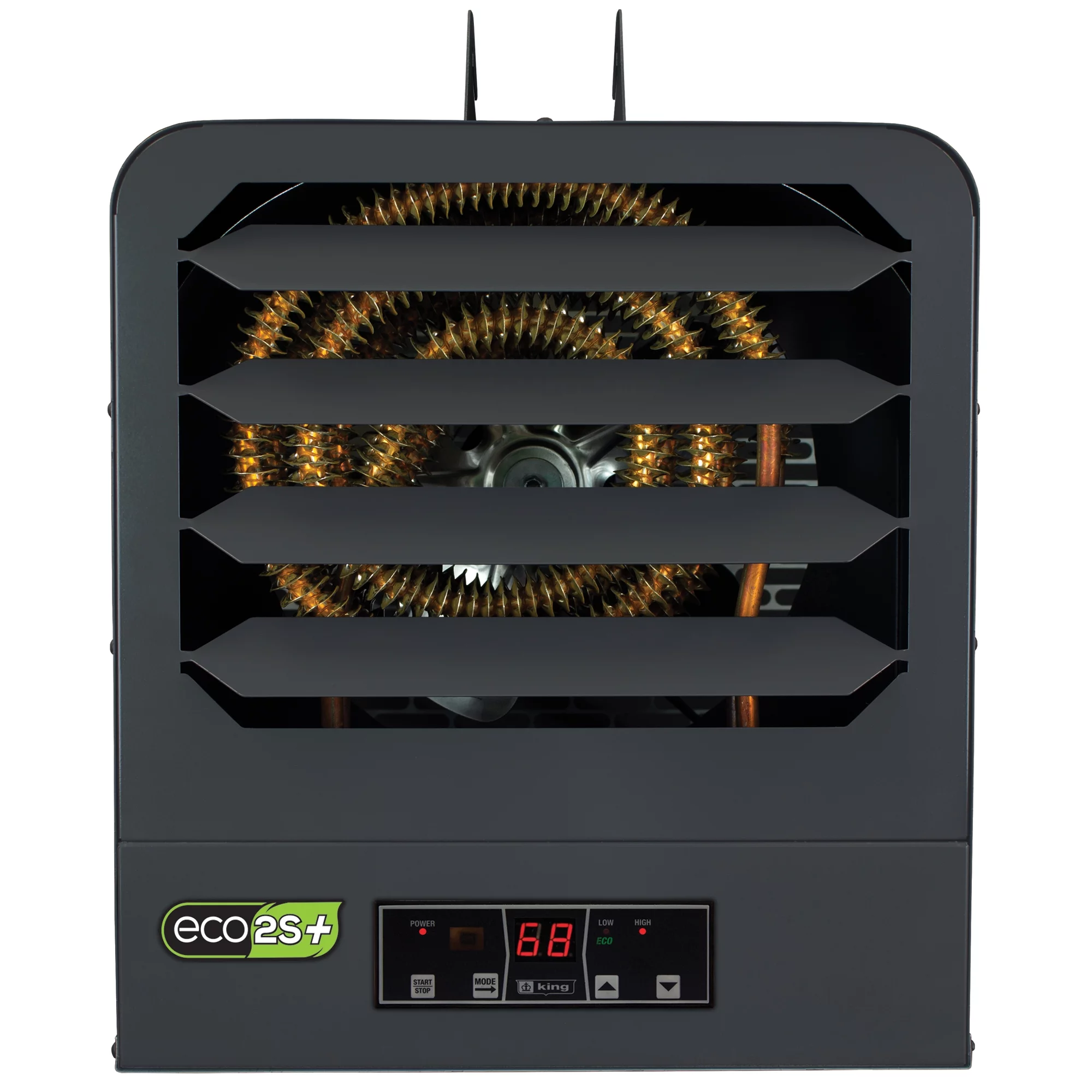 King Electric 15000W / 240V 2-Stage Garage Heater w/Remote Temperature Sensor, KB2415-1-ECO2S-PLUS-FB