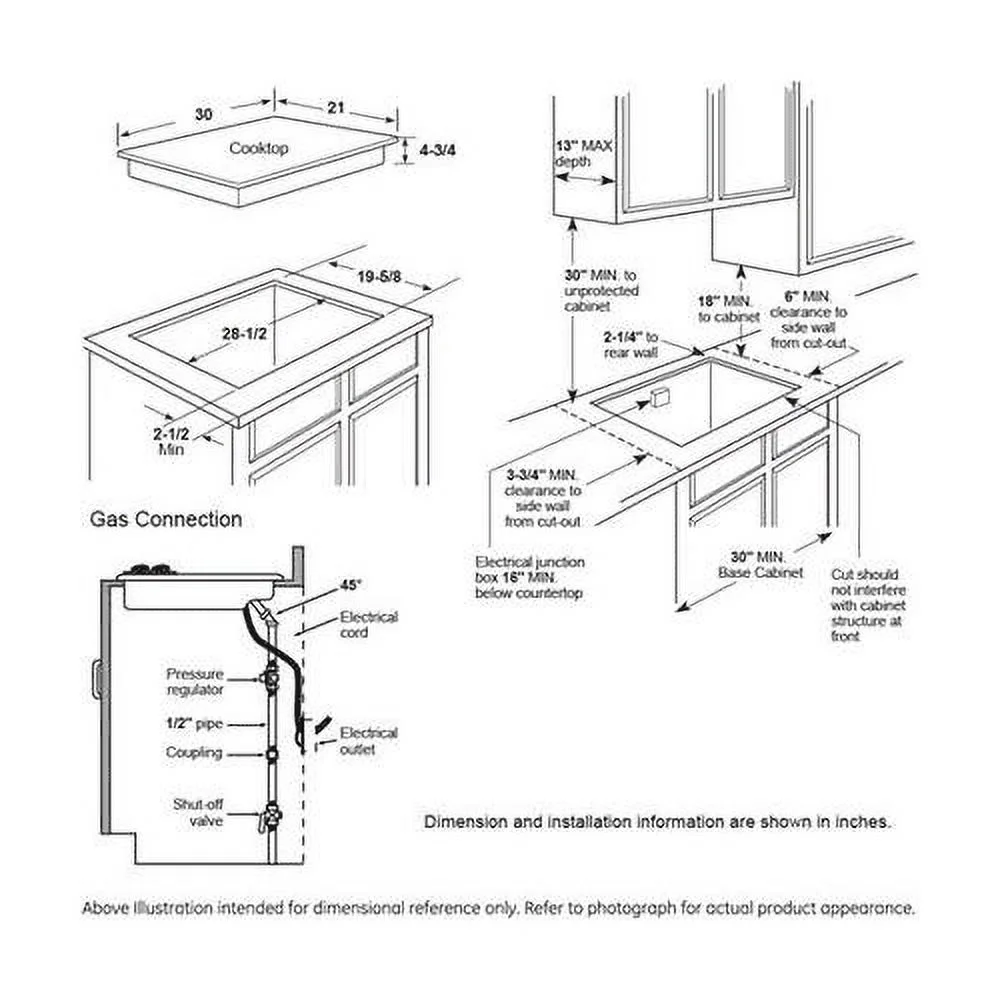 GE JGP3530SLSS 30 inch Stainless 4 Burner Gas Cooktop
