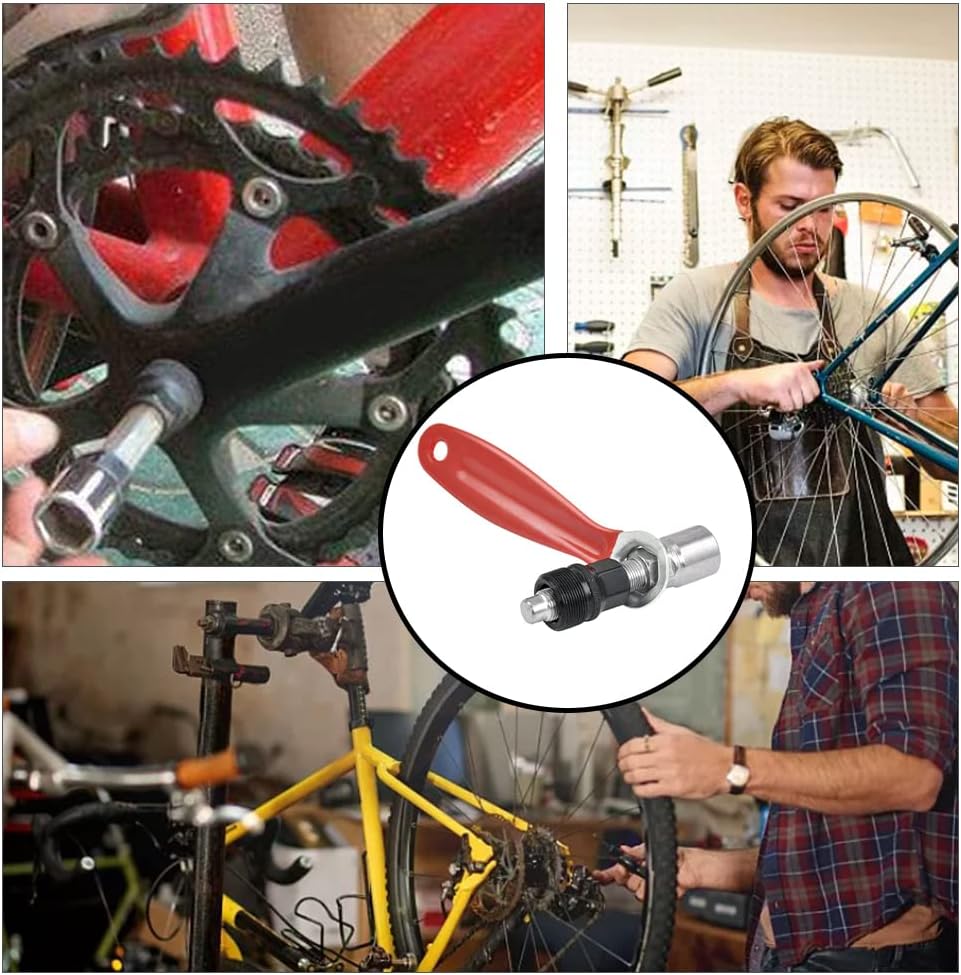 2 Pcs Bicycle Repair Tool Kit Professional Bike Crank Removal Tool 16mm Wrench Spanner Set for Bike Bicycle Repair