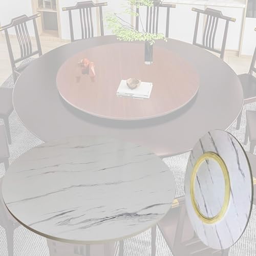 Large Lazy Susan 30in 36in 40in Wooden Round Turntable, Rotating Serving Tray for Table Top/Counter Top/Eazy to Share Food (Color : Beige, Size : 80cm/30)