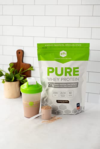 SFH Pure Whey Protein Powder Best Tasting 100% Grass Fed Whey | All Natural | 100% Non-GMO, No Artificials, Soy Free, Gluten Free