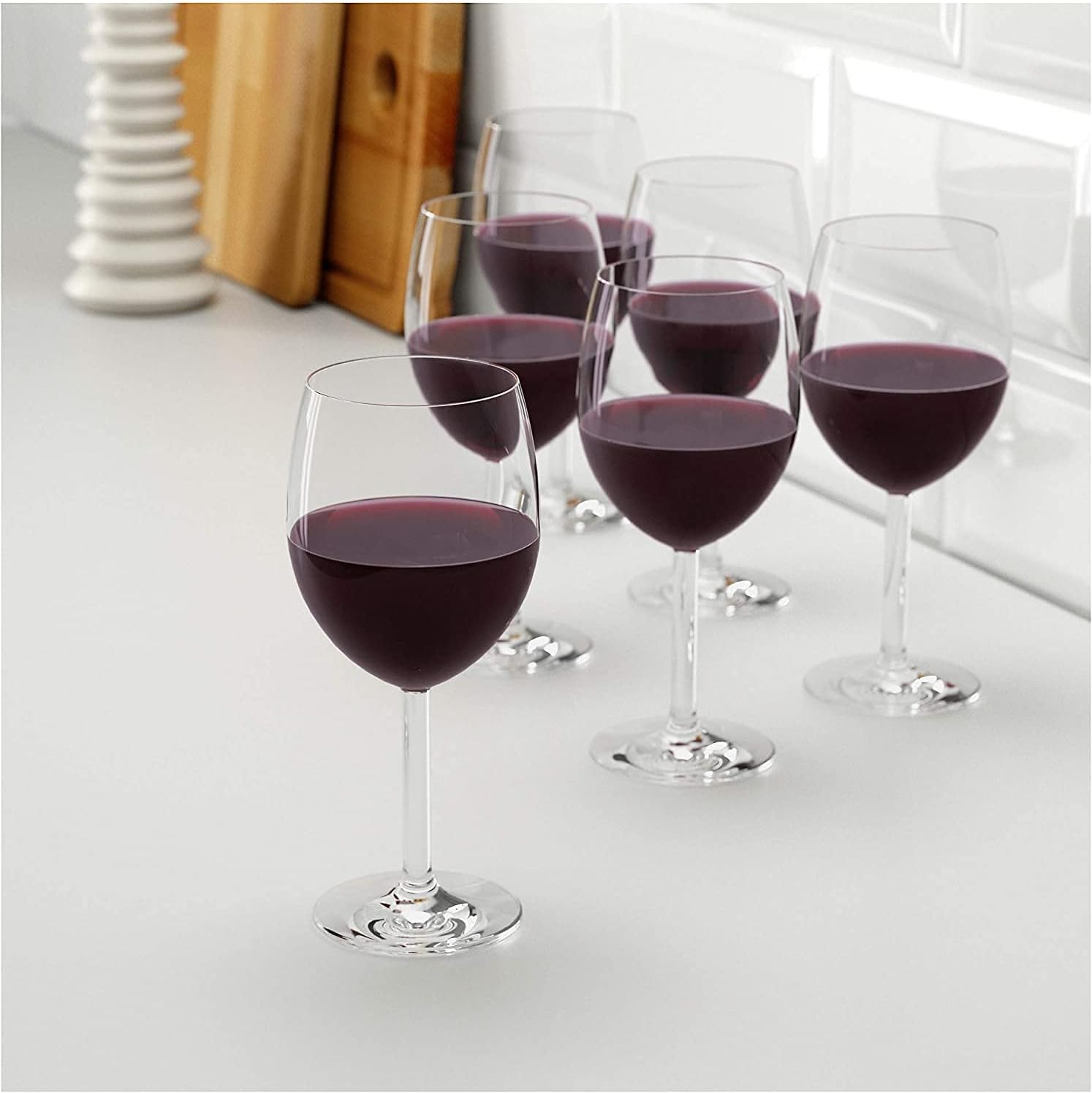 IKEA Red Wine Glass - Svalka Series SET OF 6, 10 0Z (Exclusive 9.84 x 7.48 x 6.69 inches)