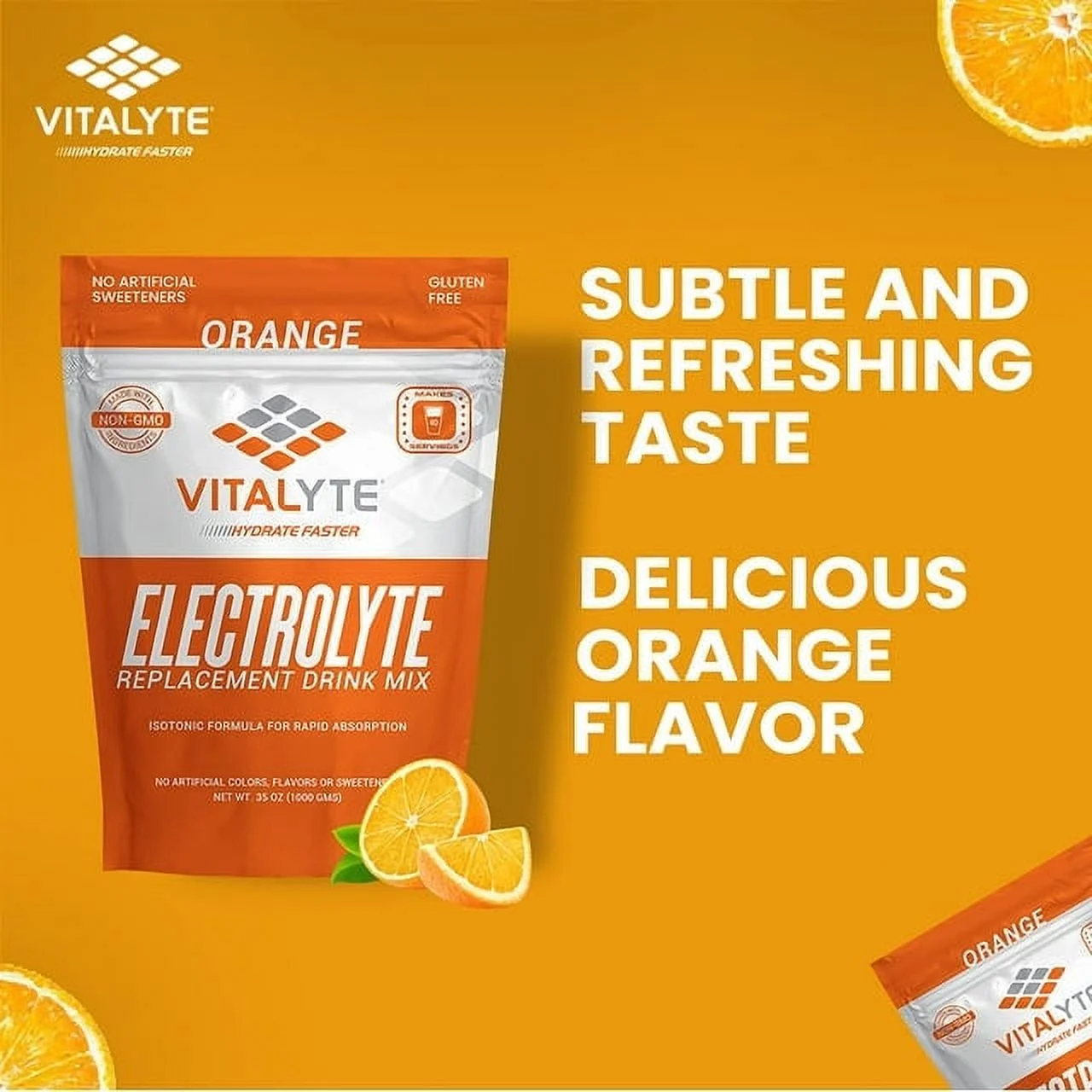 Vitalyte Electrolyte Replacement Powder Drink Mix, 160 16 Ounces per Serving (Orange)