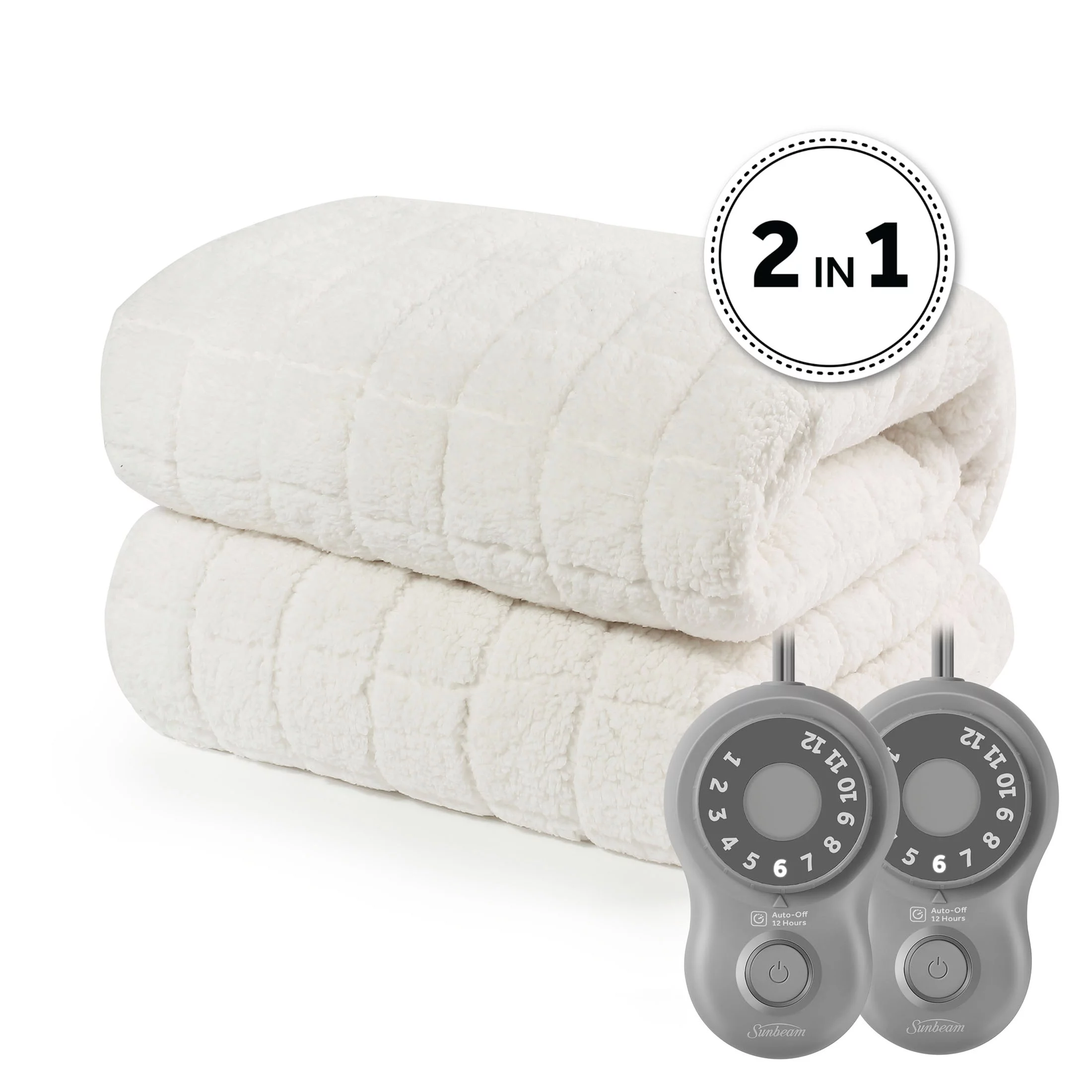 Sunbeam 2-in-1 Reversible 365 Electric Heated and Cooling Mattress Pad Queen Size, 60