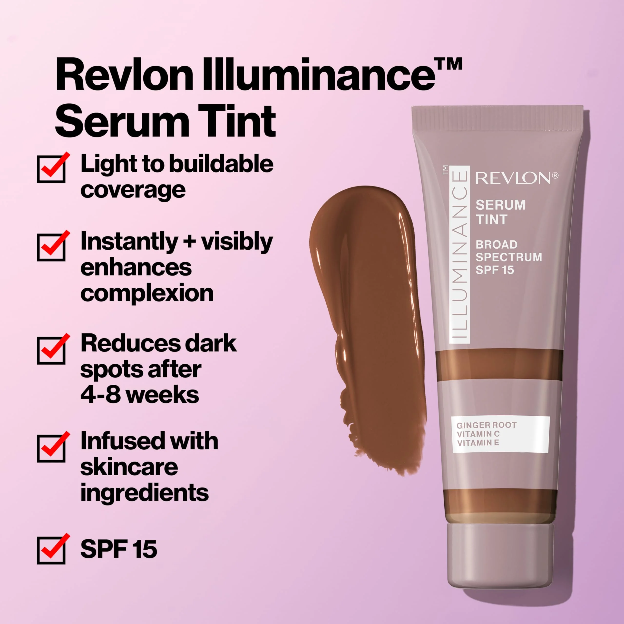 Revlon Illuminance Tinted Serum, Triple Hyaluronic Acid, Evens Out Skin Tone Over Time And Hydrates All Day, Spf 15, 317 Tan Sand, 0.94 Fl Oz.