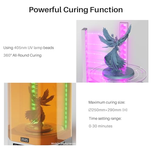 ELEGOO Mercury Plus V3.0 Wash and Cure Station, 7.5 L Large Capacity, Compatible with Mars Saturn Photon Halot MSLA LCD DLP 3D Printers