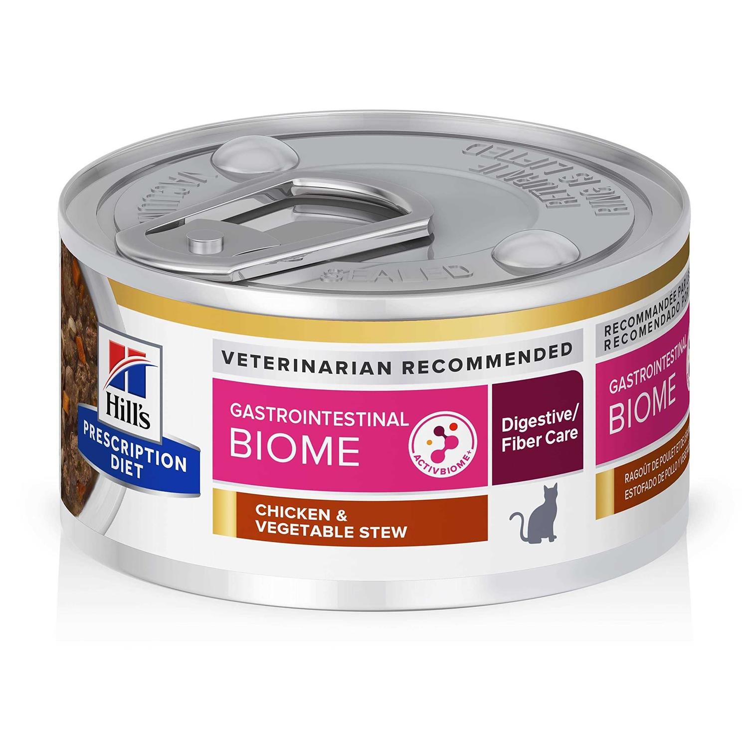 Hill's Prescription Diet Gastrointestinal Biome Digestive/Fiber Care Chicken & Vegetable Stew Wet Cat Food - Pet Supplies online store