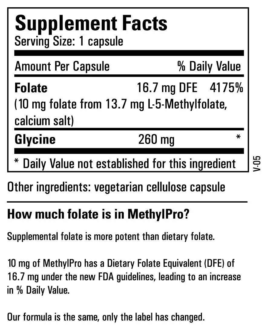 MethylPro L-Methylfolate 10 mg 30ct