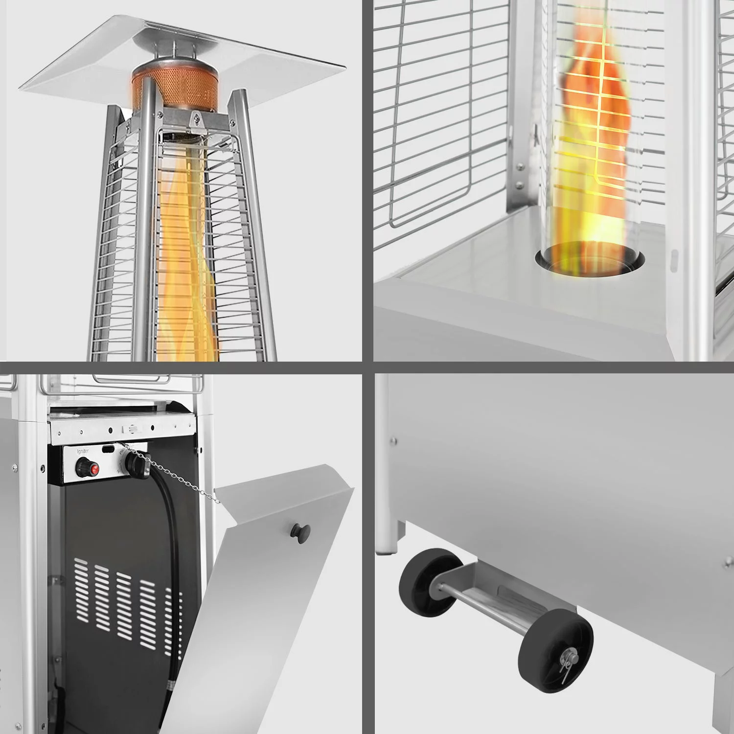 Restaurant Propane Heater - Stainless Steel, 48,000 BTUs | Gorilla Gadgets (PPH-PYR)