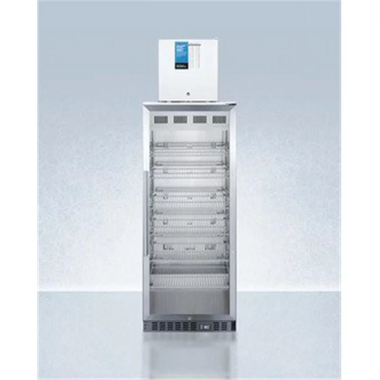 Accucold  12.4 cu. ft. Stacked Pharmaceutical Glass Door Refrigerator with Compact FS24LPRO Freezer