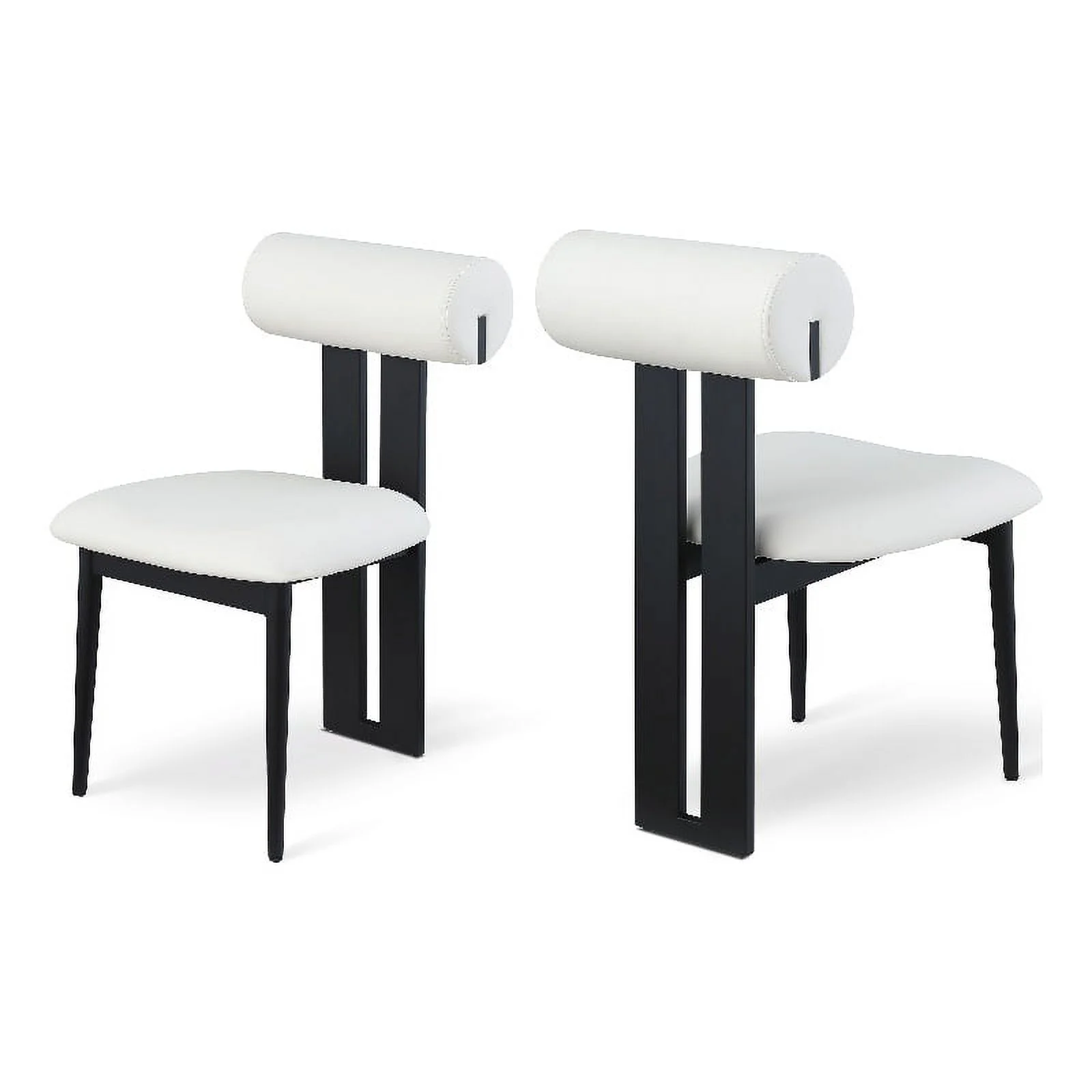 Meridian Furniture Dario Cream Vegan Leather Dining Chair (Set of 2)