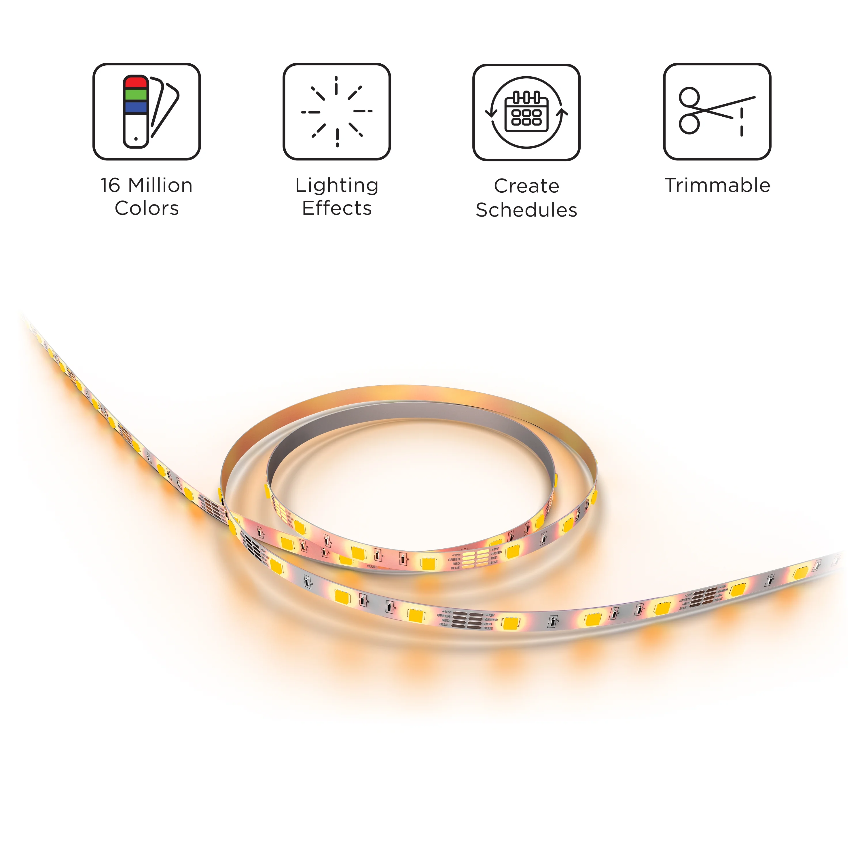 Roku Smart Home Smart Light Strip SE 32.8 Foot with 16 Million Color Options, White Light Option, and Custom Presets - Indoor