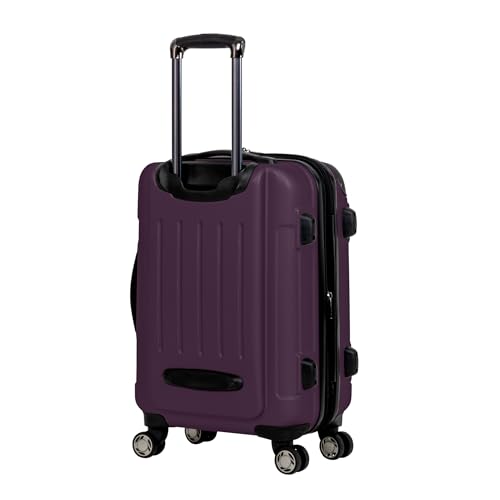 Kenneth Cole REACTION Renegade Luggage Expandable 8-Wheel Spinner Lightweight Hardside Suitcase, Navy Blue, 20-Inch Carry On