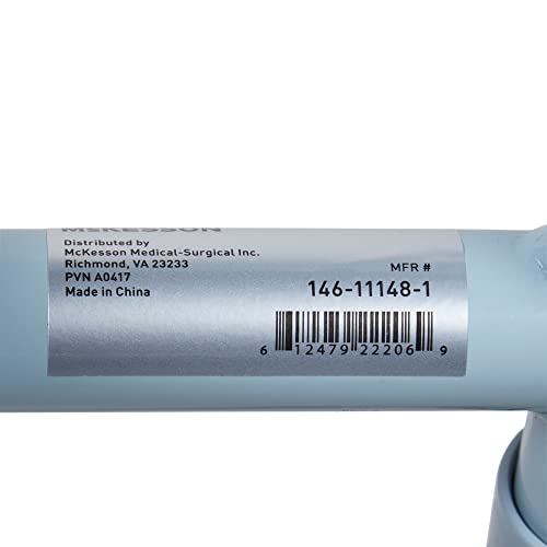 McKesson Folding Commode Chair with 7.5 qt Bucket, 350 lbs Weight Capacity, 13 1/2 in Seat Width, Adjustable Height, 1 Count