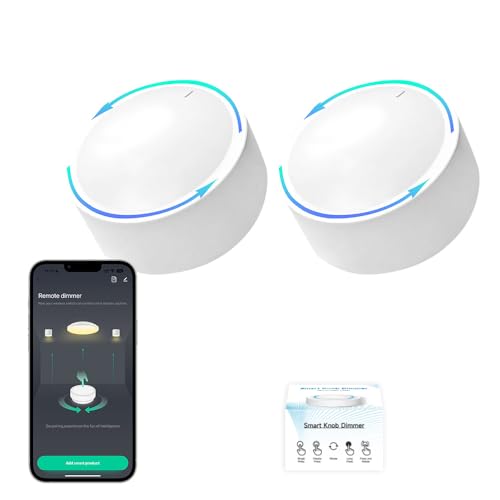 ZigBee Smart Knob Switch Wireless Scene Button Rotatable Dimmer Switch,Need Zigbee Hub,Light Automation Scenario Remote Panel (2)