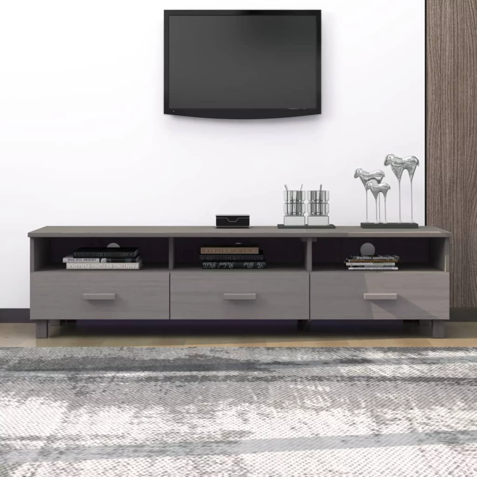 moobody TV Stand HAMAR Gray 62.2