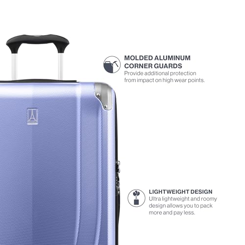 Travelpro Pathways 3 Hardside Expandable Luggage, 8 Spinner Wheels, Lightweight Hard Shell Suitcase, Carry On 21 Inch, Black Knight