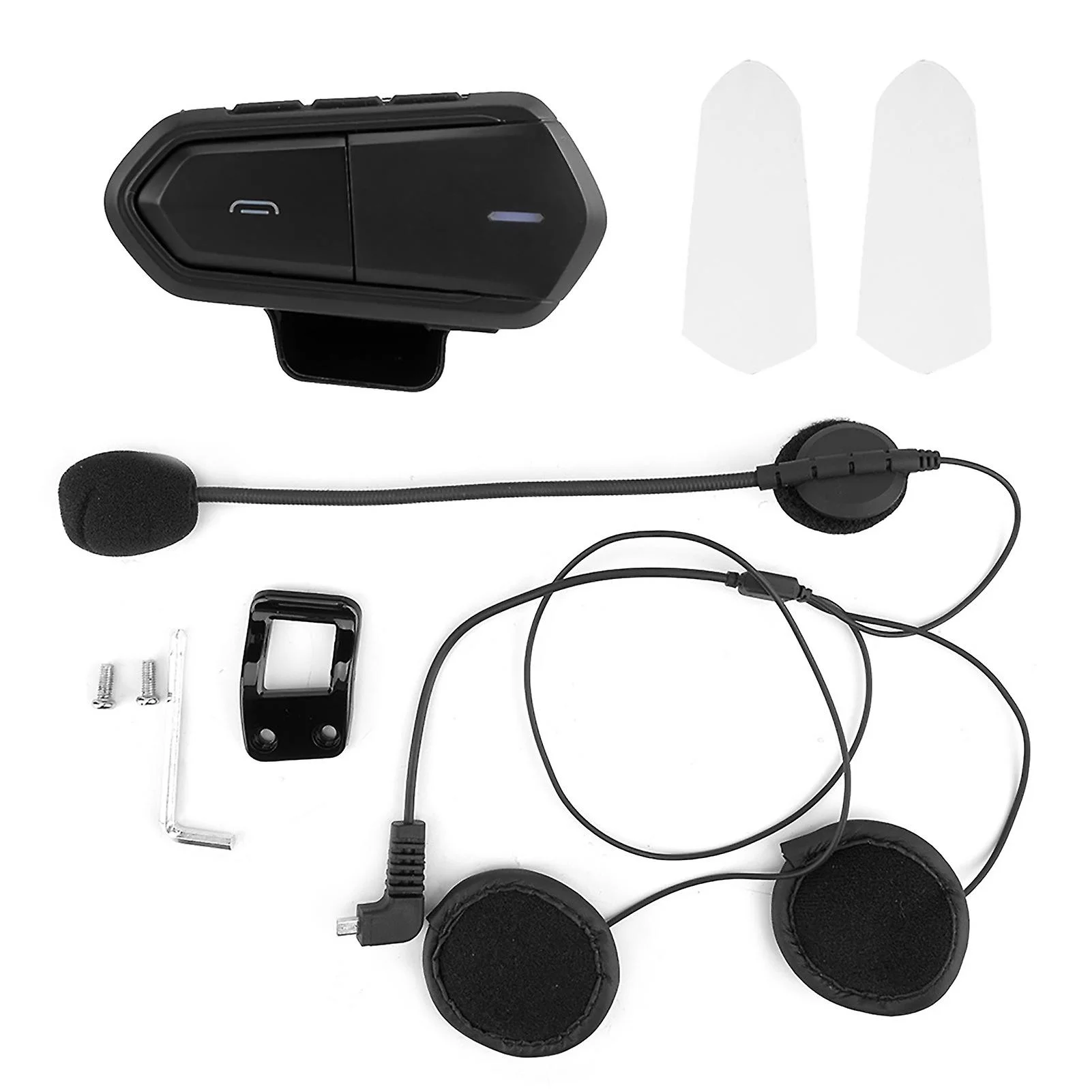 Wireless Bluetooth Motorcycle Intercom Helmet Headsets Headphone Black