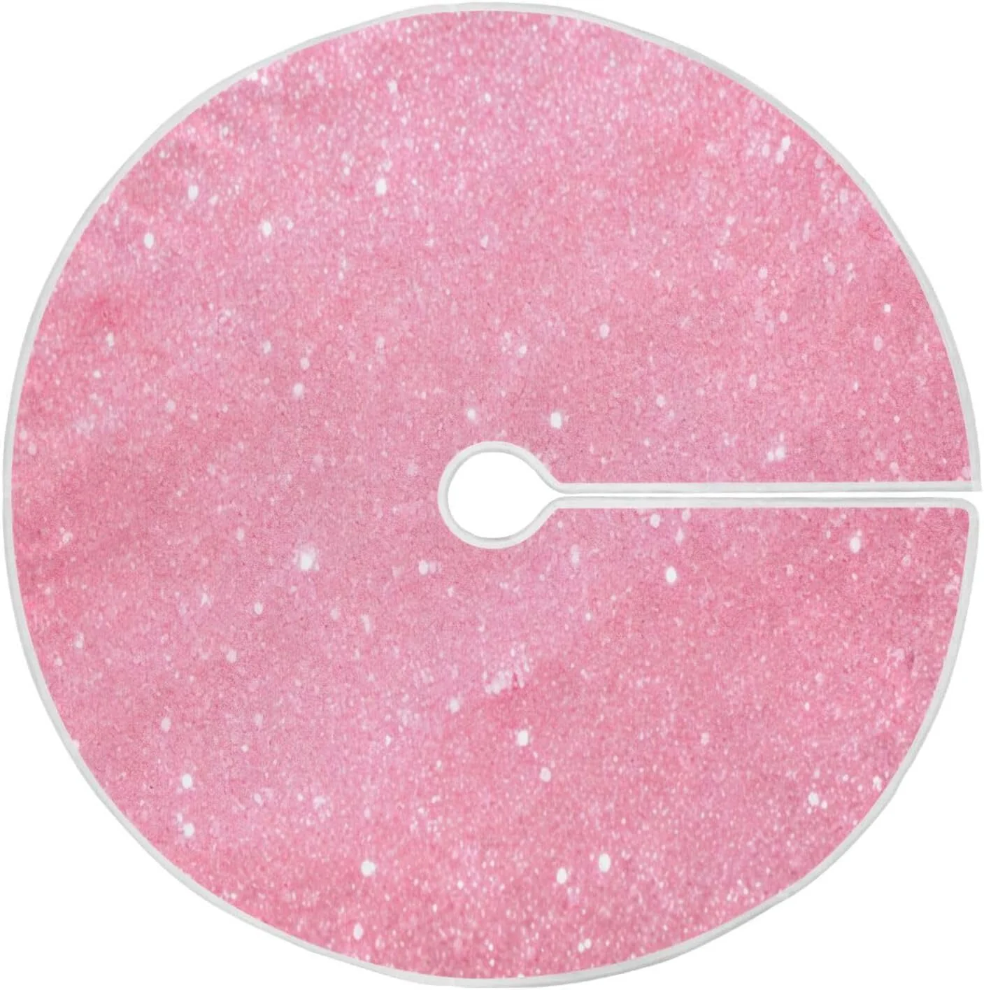 Hidove Glitter Blush Pink Christmas Tree Skirt 47.2