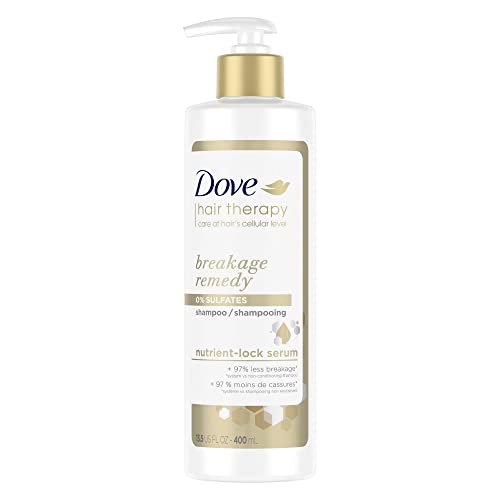 Dove Hair Therapy Shampoo for Damaged Hair Breakage Remedy Hair Shampoo with Nutrient-Lock Serum 13.5 fl oz