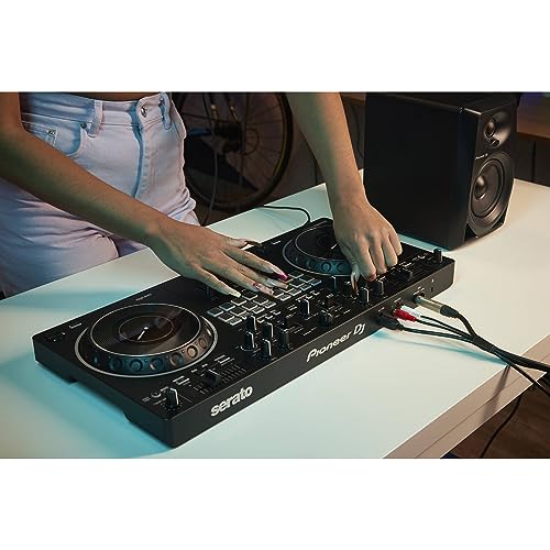 Pioneer DDJ-REV7 2-deck Serato DJ Controller with Decksaver DS-PC-DDJREV7 Polycarbonate Cover for Pioneer DDJ-REV7